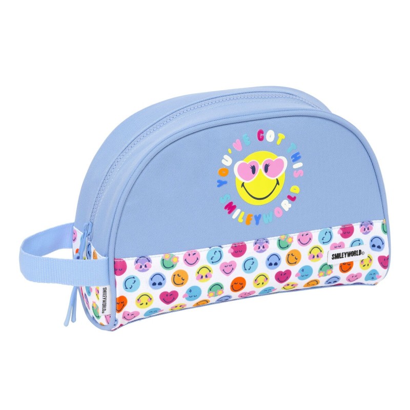 Nécessaire de Voyage Smiley Joyful Multicouleur Bleu clair Recyclable 28 x 18 x 10 cm