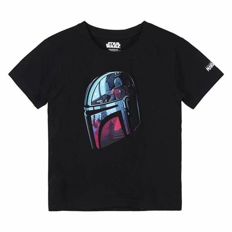 T shirt à manches courtes Enfant The Mandalorian Noir