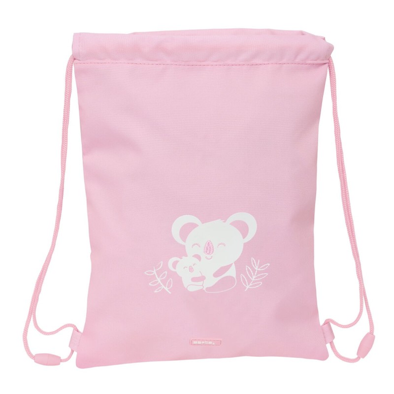 Sac à dos serré par des ficelles Safta Koala Rose 26 x 34 x 1 cm