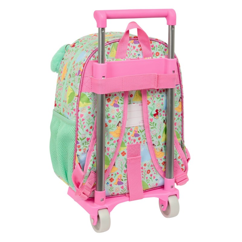 Cartable à roulettes Disney Princess Bloom Vert Rose 26 x 11 x 67 cm 26 x 34 x 11 cm