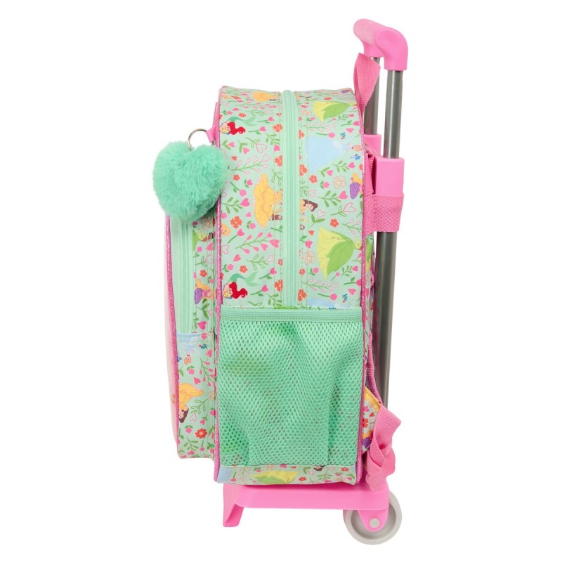 Cartable à roulettes Disney Princess Bloom Vert Rose 26 x 11 x 67 cm 26 x 34 x 11 cm