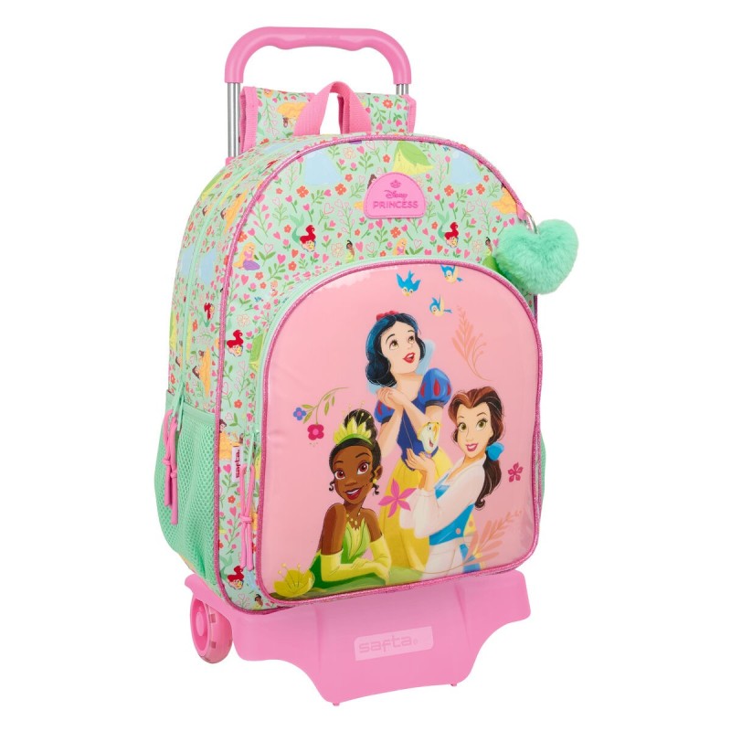 Cartable Disney Princess Bloom Vert Rose 33 x 42 x 14 cm