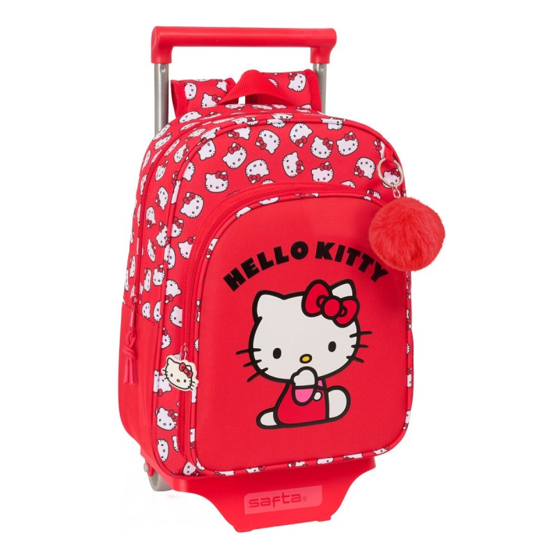 Cartable à roulettes Hello Kitty Iconic Blanc Rouge 26 x 11 x 67 cm 26 x 34 x 11 cm