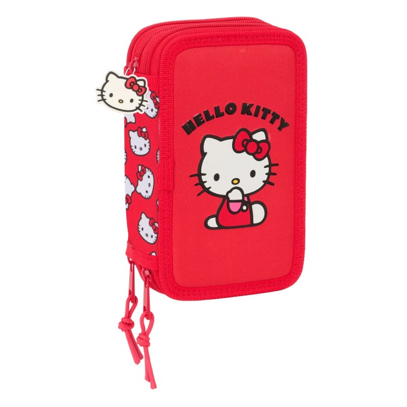 Pochette à crayons triple Hello Kitty Iconic Blanc Rouge 12