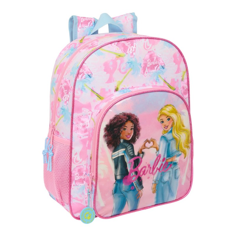 Cartable Barbie Painterly Rose Bleu ciel 32 x 38 x 12 cm