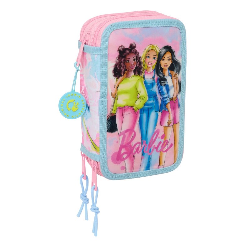 Trousse Scolaire avec Accessoires Barbie Painterly Rose Bleu ciel 12