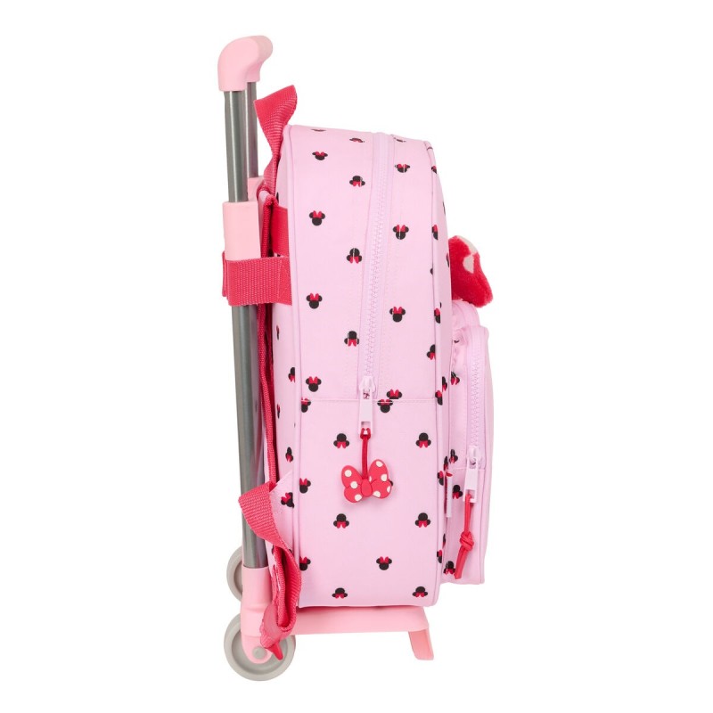 Cartable à roulettes Minnie Mouse Naive Rose 28 x 34 x 10 cm