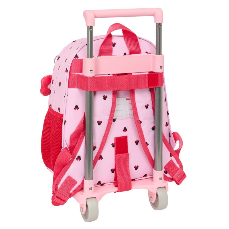 Cartable à roulettes Minnie Mouse Naive Rose 28 x 34 x 10 cm