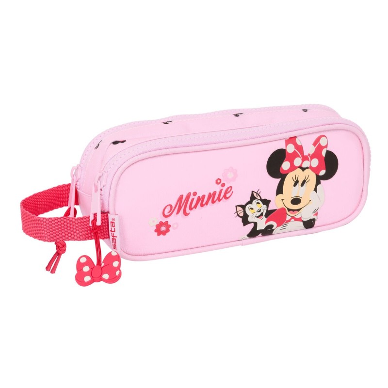 Trousse Fourre-Tout Double Minnie Mouse Naive Rose 21 x 8 x 6 cm