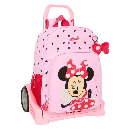 Cartable à roulettes Minnie Mouse Naive Rose 33 x 42 x 14 cm