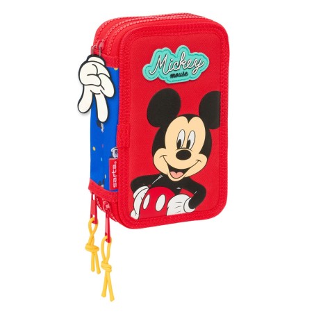 Pochette à crayons triple Mickey Mouse Clubhouse Good day Bleu 12