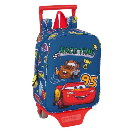 Cartable à roulettes Cars Racing Blue marine 22 x 27 x 10 cm