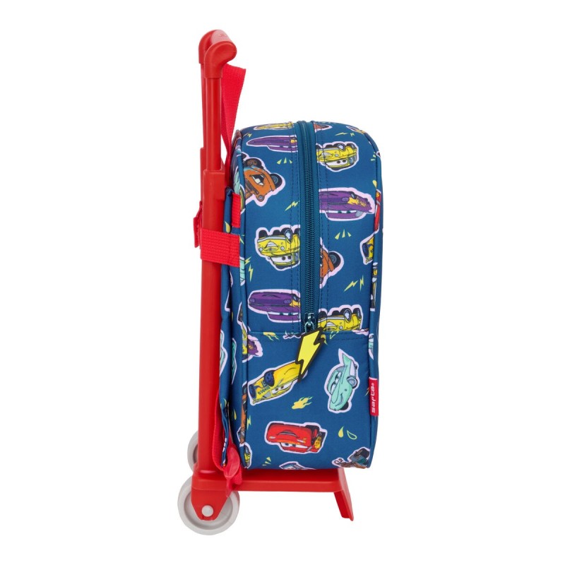 Cartable à roulettes Cars Racing Blue marine 22 x 27 x 10 cm