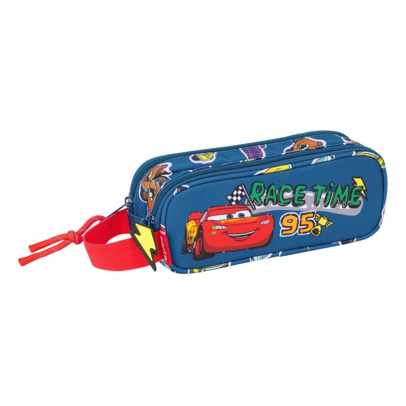 Trousse Fourre-Tout Double Cars Racing Blue marine 21 x 8 x 6 cm