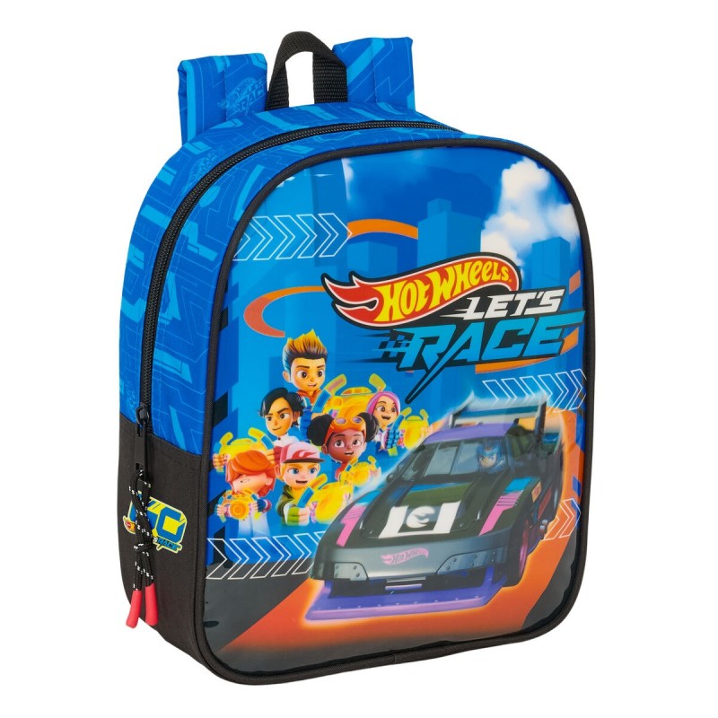 Cartable Hot Wheels Let's race Bleu Noir 22 x 27 x 10 cm