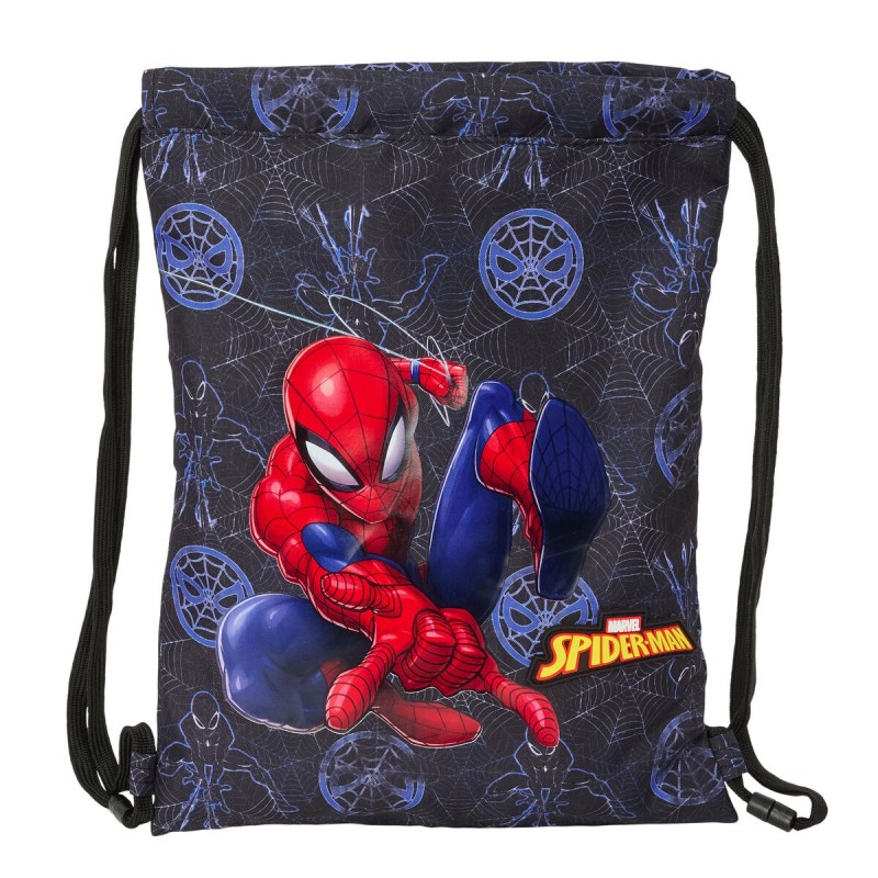 Sac à dos serré par des ficelles Spider-Man Attack Noir 26 x 34 x 1 cm