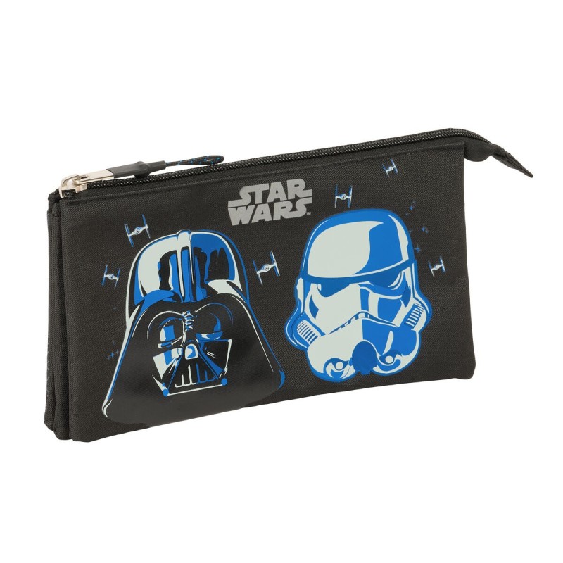 Trousse Fourre-Tout Triple Star Wars Rebellion Noir 22 x 12 x 3 cm