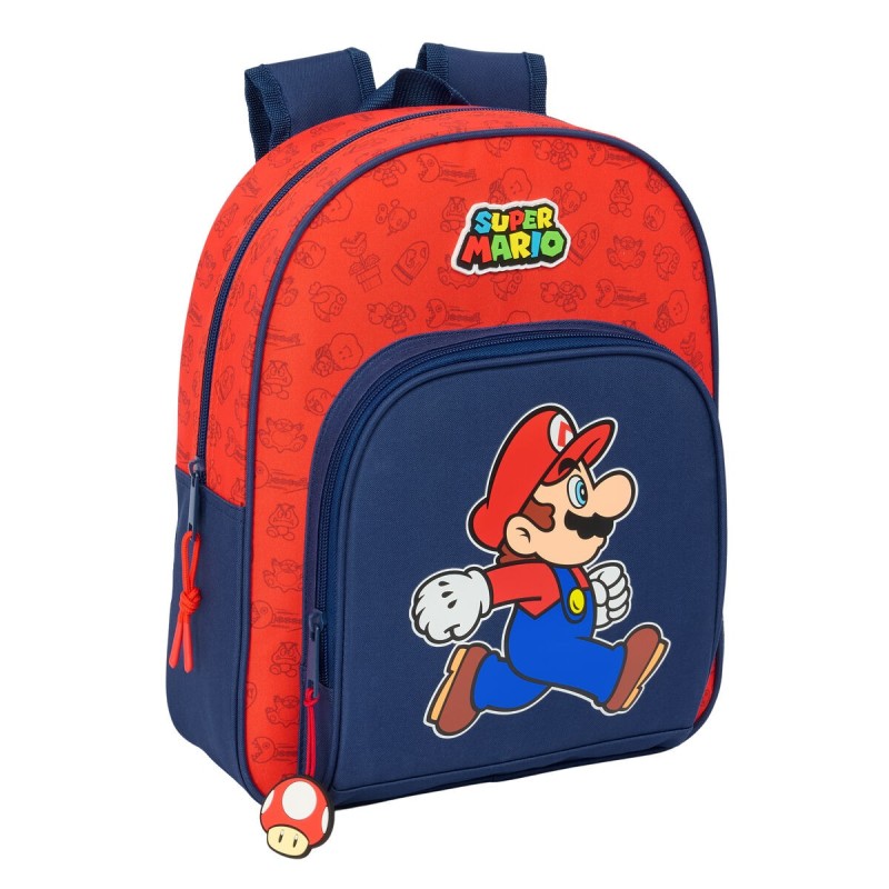 Cartable Super Mario Trick Rouge Bleu foncé 28 x 34 x 10 cm