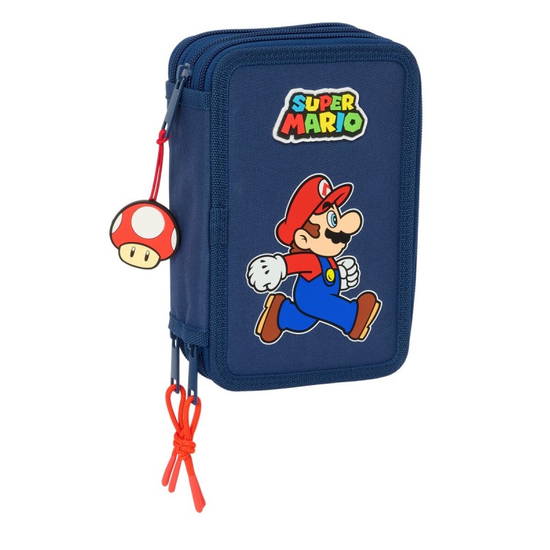 Trousse Scolaire avec Accessoires Super Mario Trick Rouge Bleu foncé 12