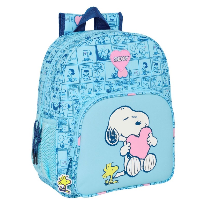 Cartable Snoopy Love Bleu 32 x 38 x 12 cm