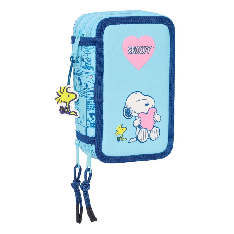 Trousse Scolaire avec Accessoires Snoopy Love Bleu 12