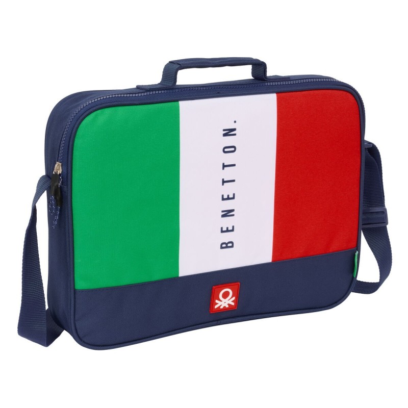 Cartable d'école Benetton Flag Blue marine 38 x 28 x 6 cm