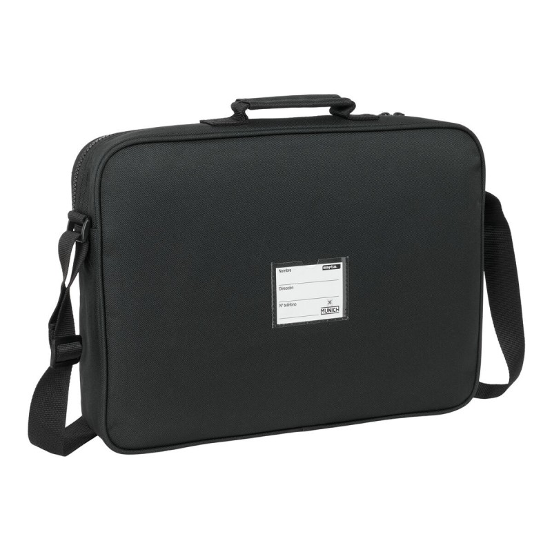 Cartable d'école Munich Topo Noir 38 x 28 x 6 cm