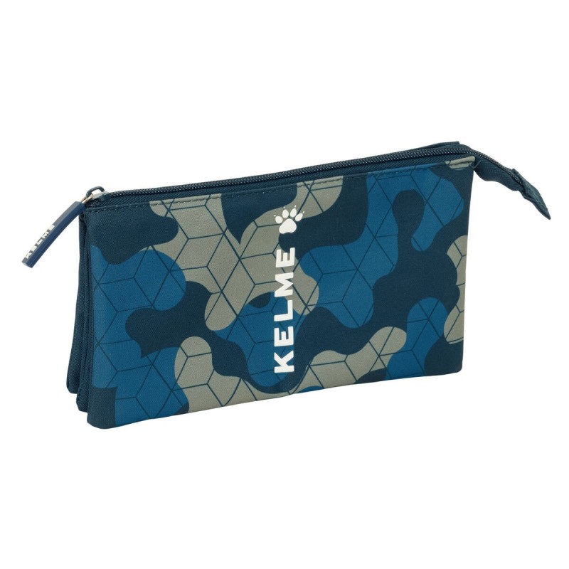 Trousse Fourre-Tout Triple Kelme Epic Blue marine 22 x 12 x 3 cm