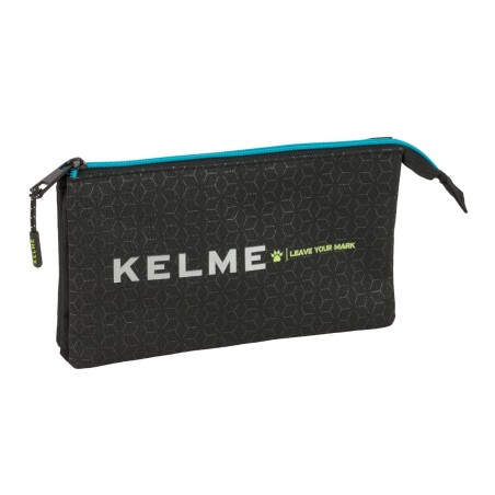 Trousse Fourre-Tout Triple Kelme Iron Noir 22 x 12 x 3 cm