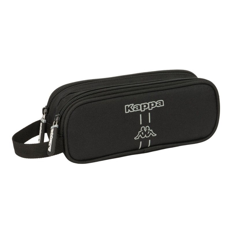 Trousse Fourre-Tout Double Kappa Dark Noir 21 x 8 x 6 cm