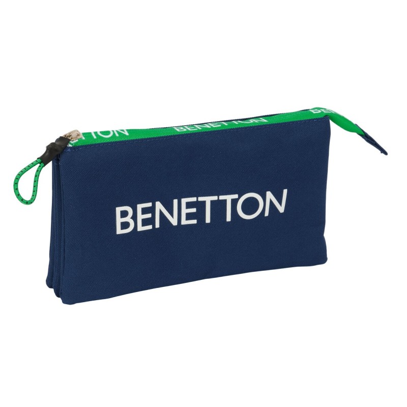 Fourre-tout Benetton Green Blue marine 22 x 12 x 3 cm