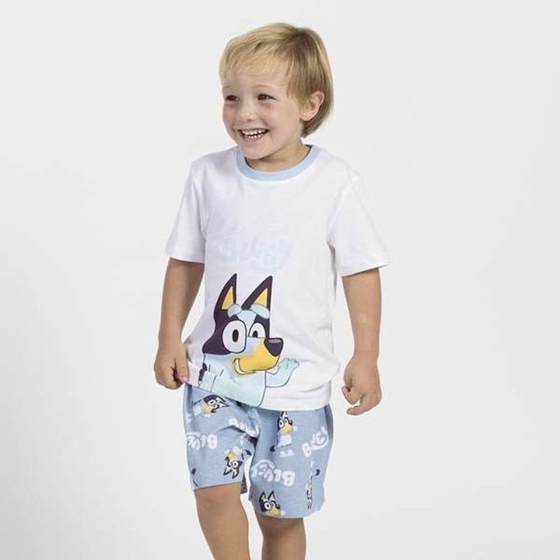 Pyjama Enfant Bluey Blanc (6 Ans)