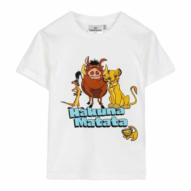 T shirt à manches courtes Enfant The Lion King Blanc