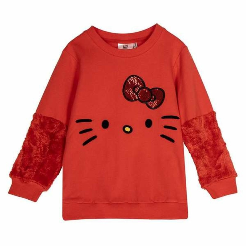 Sweat sans capuche unisex Hello Kitty Rouge