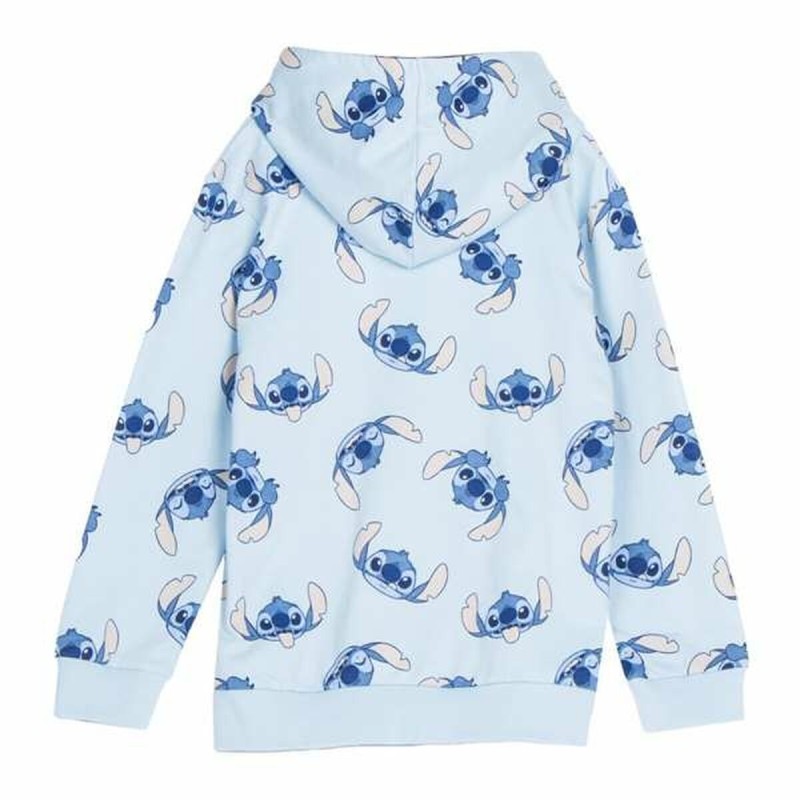 Sweat-shirt à capuche fille Stitch Bleu clair