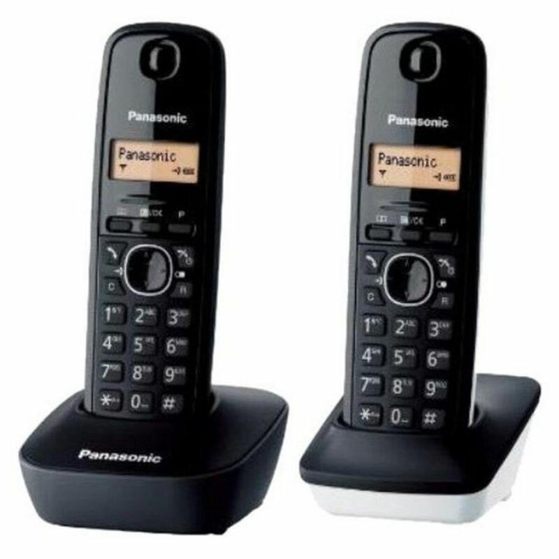 Téléphone Sans Fil Panasonic KX-TG1612 Noir Noir/Blanc