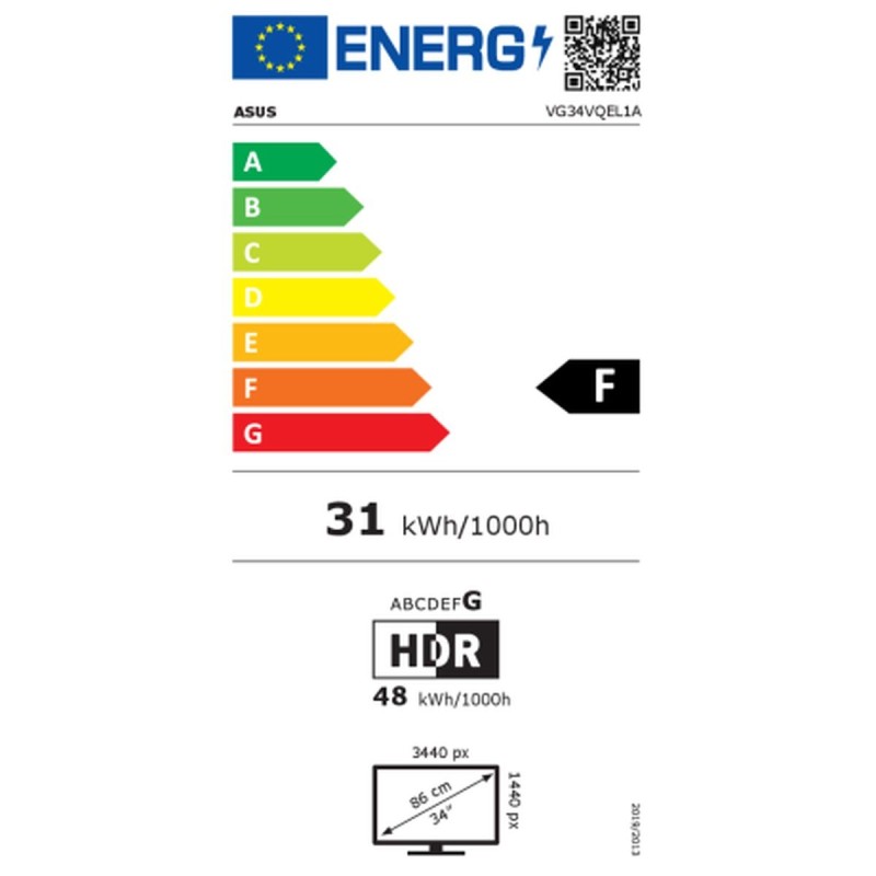 Écran Asus 90LM06F0-B01E70 34" 100 Hz