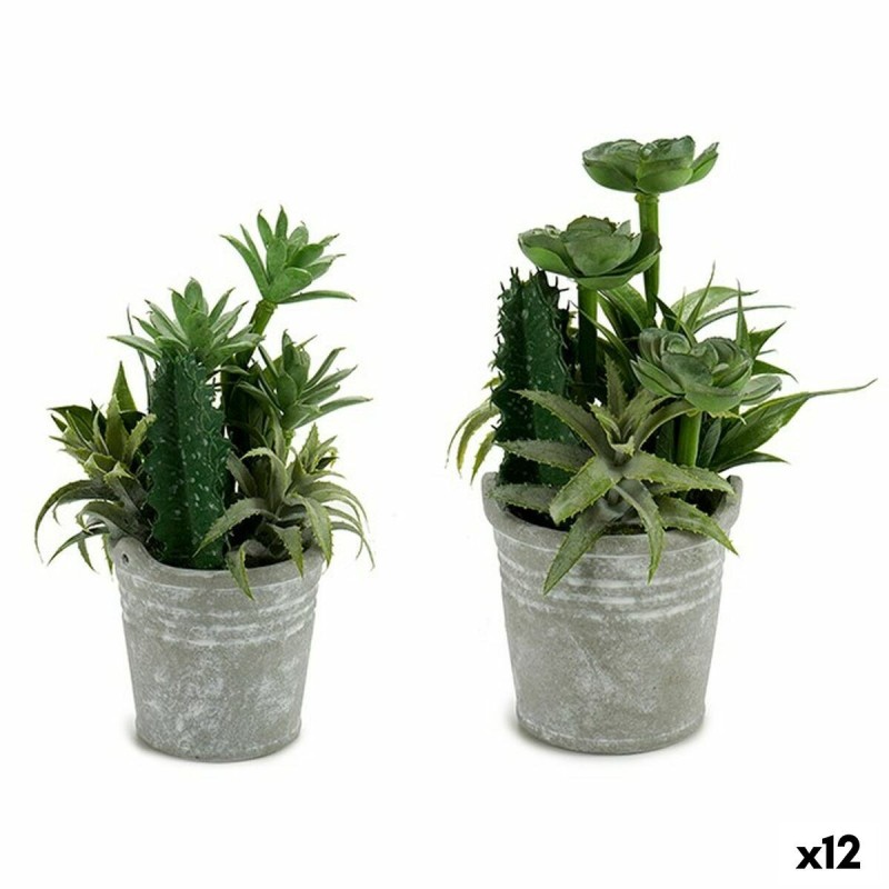 Plante décorative Ibergarden XD18-1182A-B Plastique Ciment 15 x 24 x 15 cm (12 Unités)