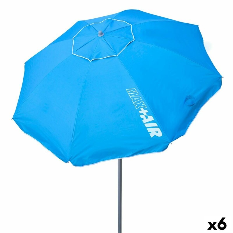 Parasol Aktive UV50 Ø 200 cm Bleu Polyester Aluminium 200 x 198