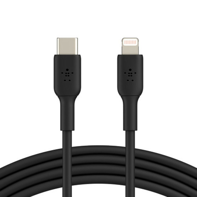 Câble USB-C vers Lightning Belkin CAA003BT1MBK Noir 1 m