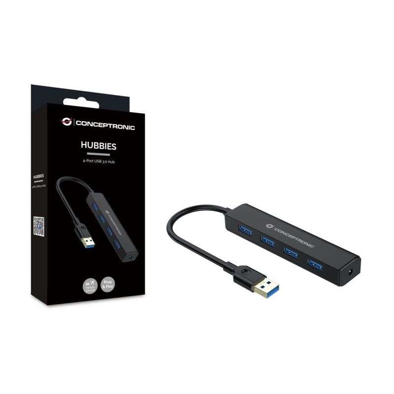 Hub USB Conceptronic 110514107301 Noir 15 cm