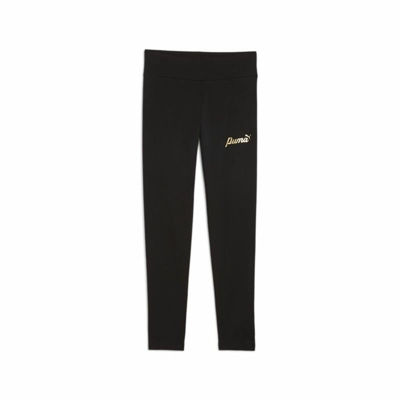 Leggings de Sport pour Enfants Puma Essentials+ Script Metallic Noir