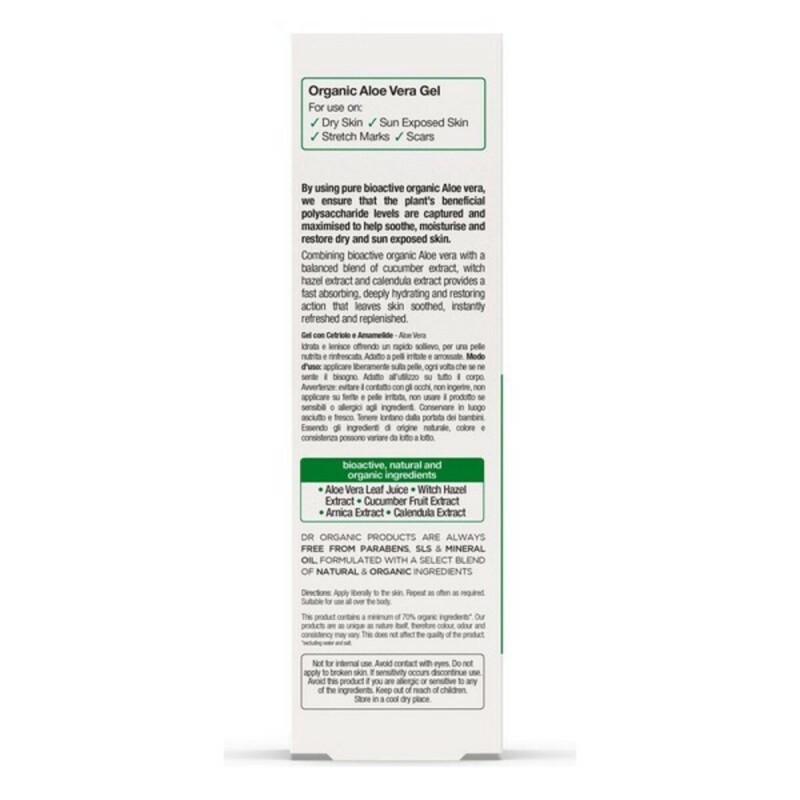 Gel pour le bain hydratant à l'aloe vera Dr.Organic DR00238 200 ml