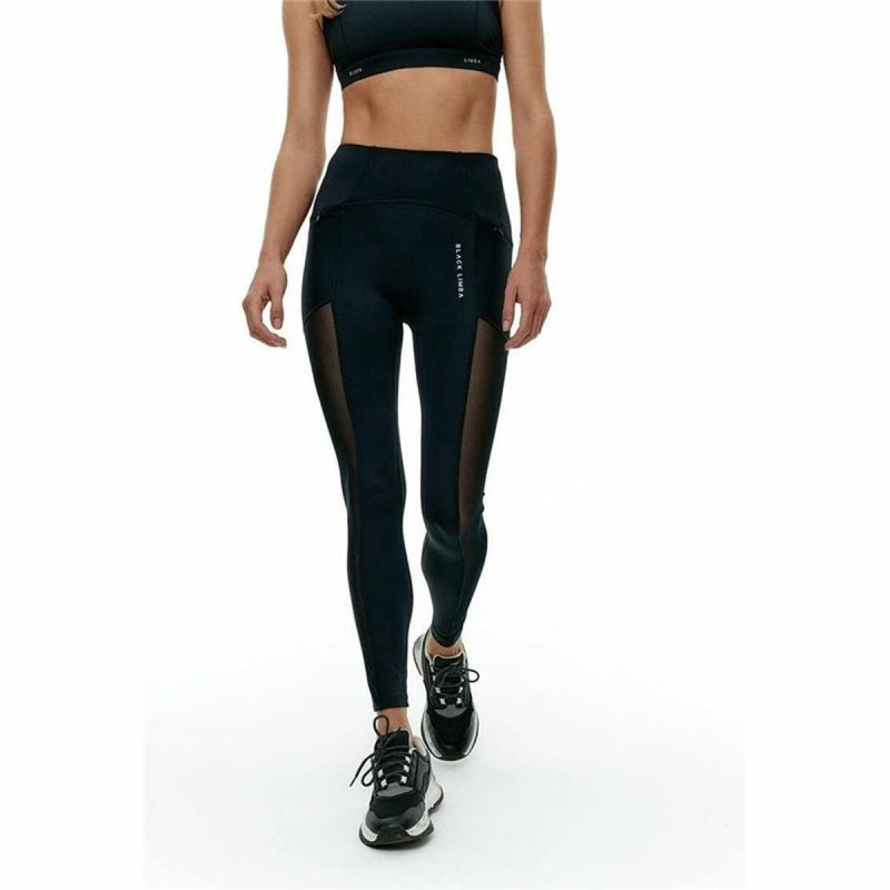 Leggings de Sport pour Femmes Black Limba Skyline Mesh Noir