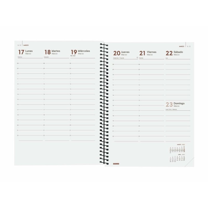 Agenda Finocam YEAR Noir A5 15,5 x 21,2 cm 2025