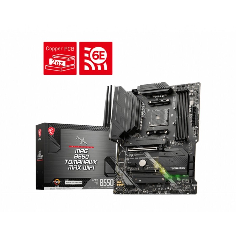 Carte Mère MSI MAG B550 TOMAHAWK MAX WI-FI AMD B550 ATX