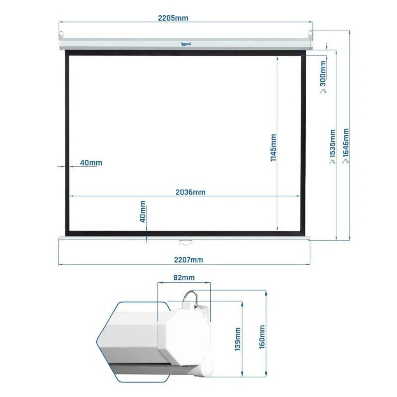 Écran de Porjection pour Ordinateur iggual IGG319291 92"