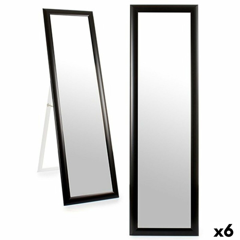 Miroir sur pied Noir Bois Verre 38 x 134 x 2