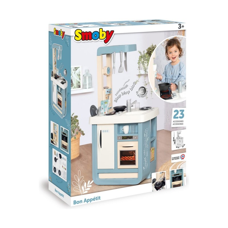 Cuisinière jouet Smoby Bon Appetit 52 x 32,5 x 95,7 cm Beige Bleu