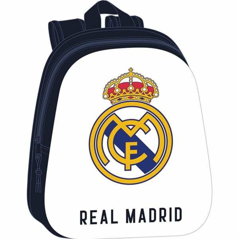 Cartable Real Madrid C.F. Blanc Blue marine 27 x 33 x 10 cm